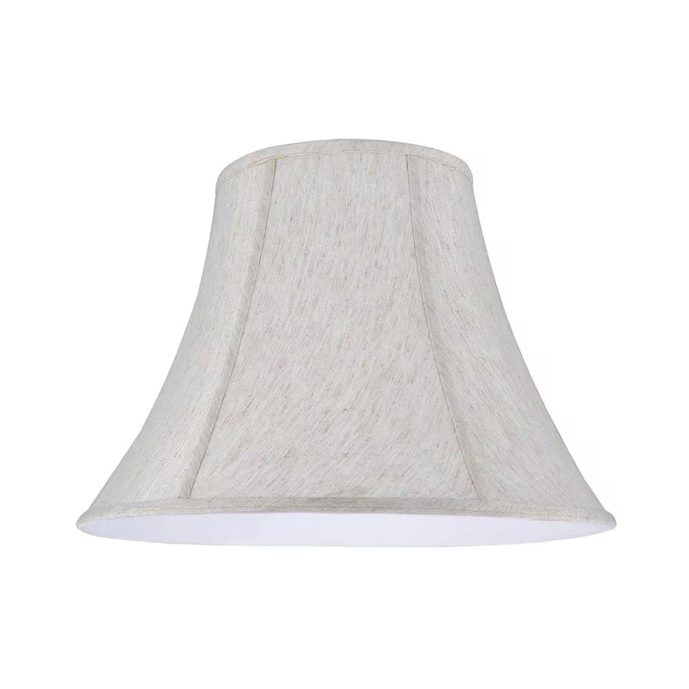 18 In. X 13 In. Linen White Bell Lamp Shade