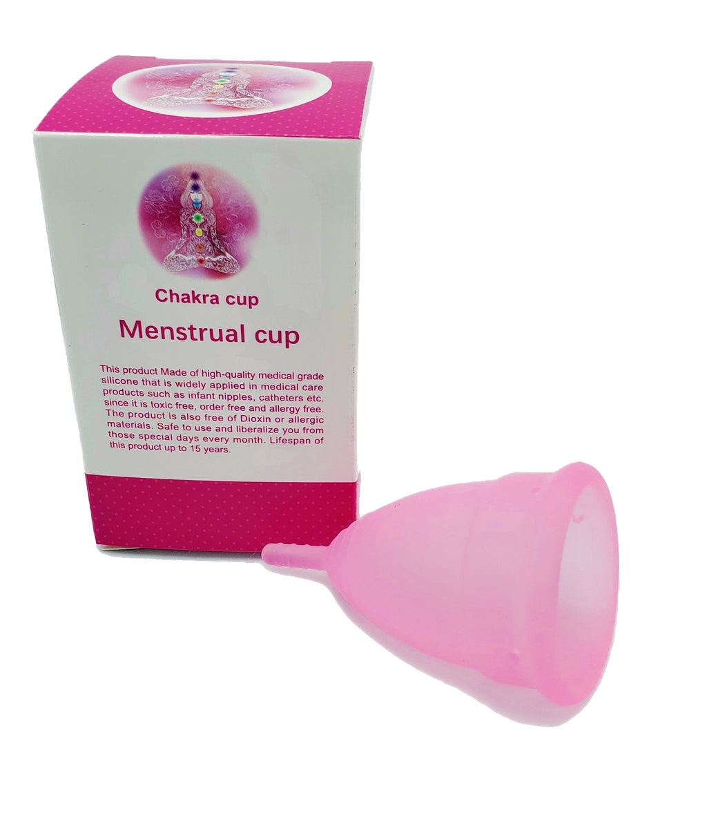Menstrual Cup Reusable Period Cup-Pink- Size (L) Silicone Soft US Seller