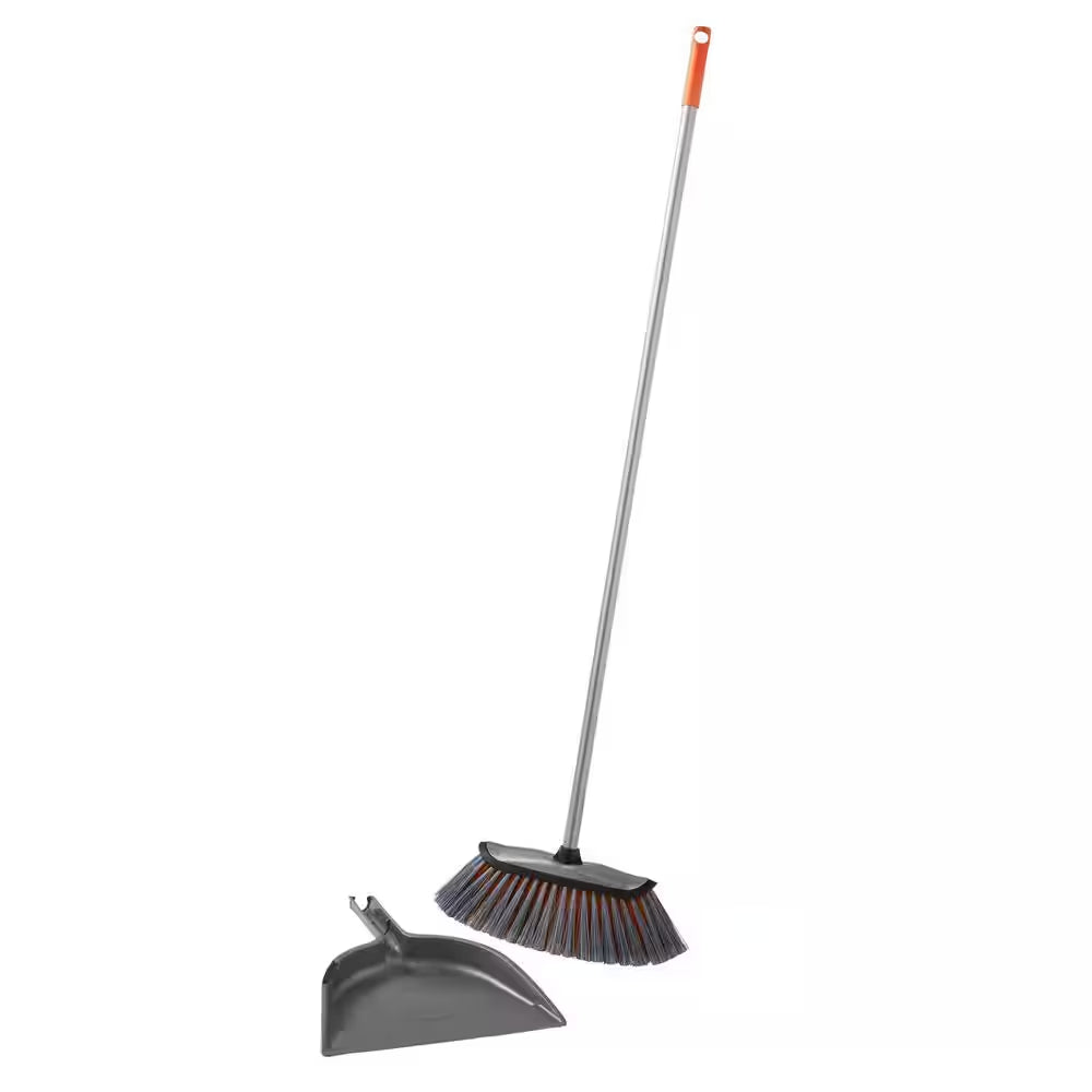 Smooth Sweep Indoor Angle Broom with Dustpan
