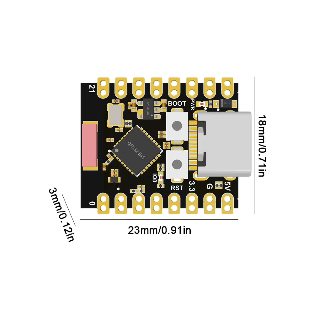 ESP32-C3 Electronics Project Board Wifi Bluetooth-Compatible ESP32 Supermini DIY Electronics Development Board