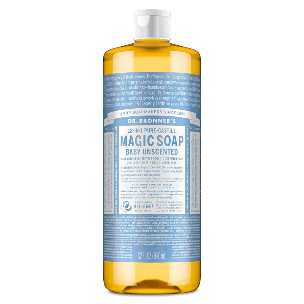 Dr. Bronner’S - Pure-Castile Liquid Soap (Baby Unscented, 32 Ounce)