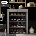 Black Multi-Functional 5/8/10-Tier Shoe Organizer - Durable Plastic Construction, Easy Assembly, Shoe Storage