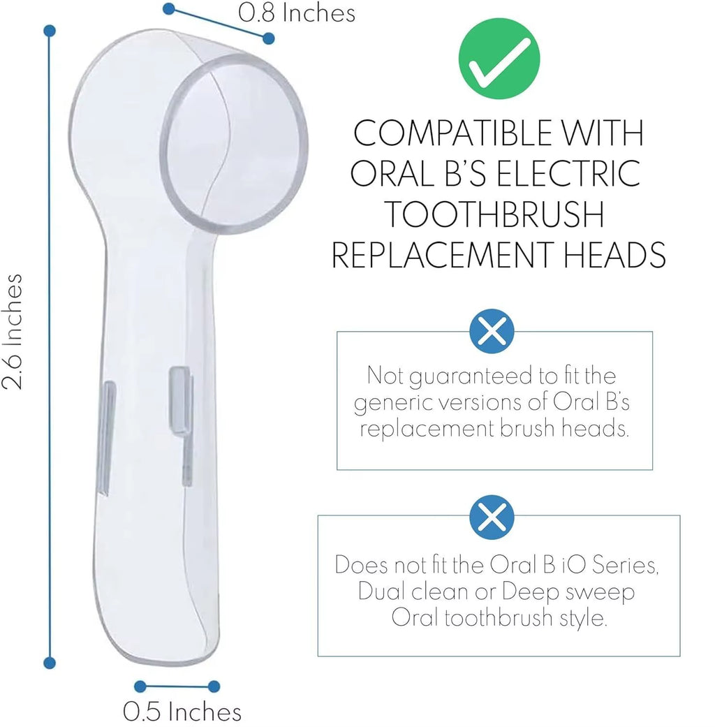 6/12Pc for Oral B Protective Cover for Braun Tooth Brush Heads Lid Stand Holder Electric Toothbrush Heads Keep Clean Travel Case