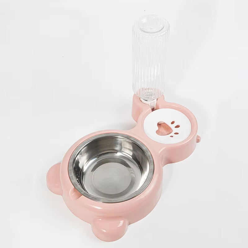 Pet Water Dispenser for Cats and Dogs Automatic Water Storage Pet Food Bowl Food Container with Waterer Pet Supplies