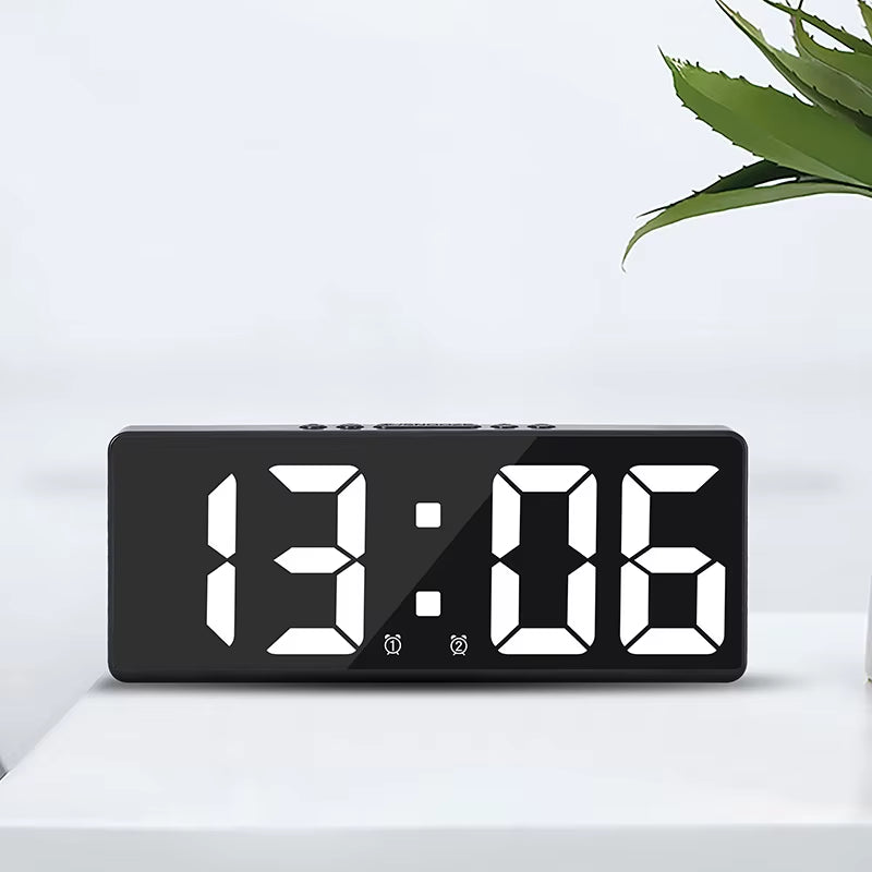 Simple LED Clock Colourful Luminous Temperature Calendar Alarm Clock Creative Clock Bedroom Bedside Clock Home Decorations