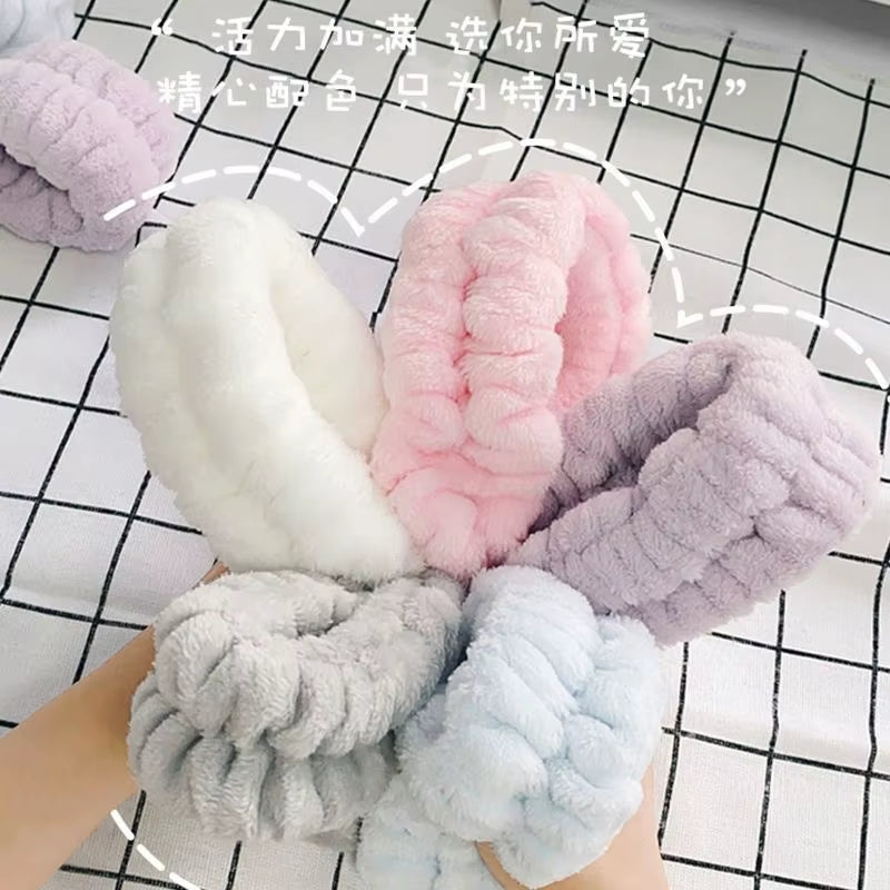 Face Wash Wristband Women'S Headband Wristbands Absorbent Waterproof Wristbands Makeup Face Wash Hair Bands