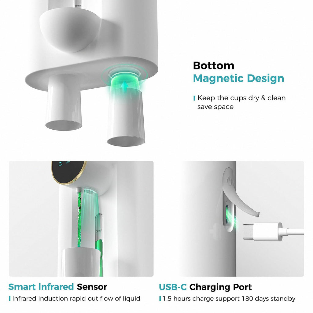 Automatic Wall Mount Mouthwash Dispenser for Bathroom
