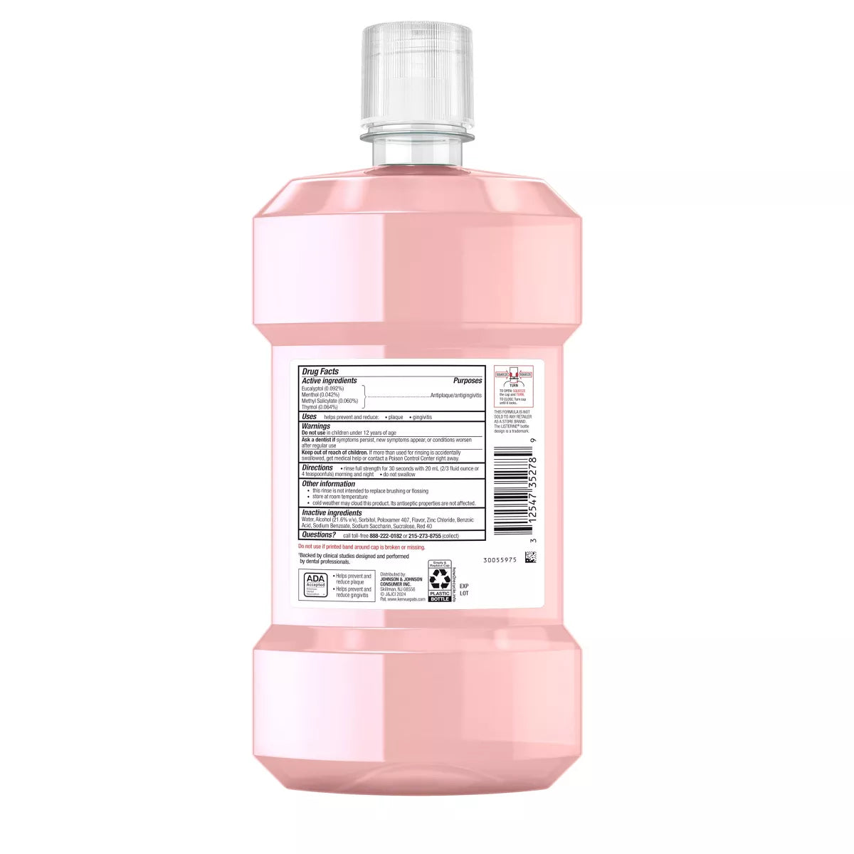 Listerine Clinical Solutions Gum Health Mouthwash for Antigingivitis and Antiplaque - Icy Mint - 1L: Menthol Flavor, Paraben-Free