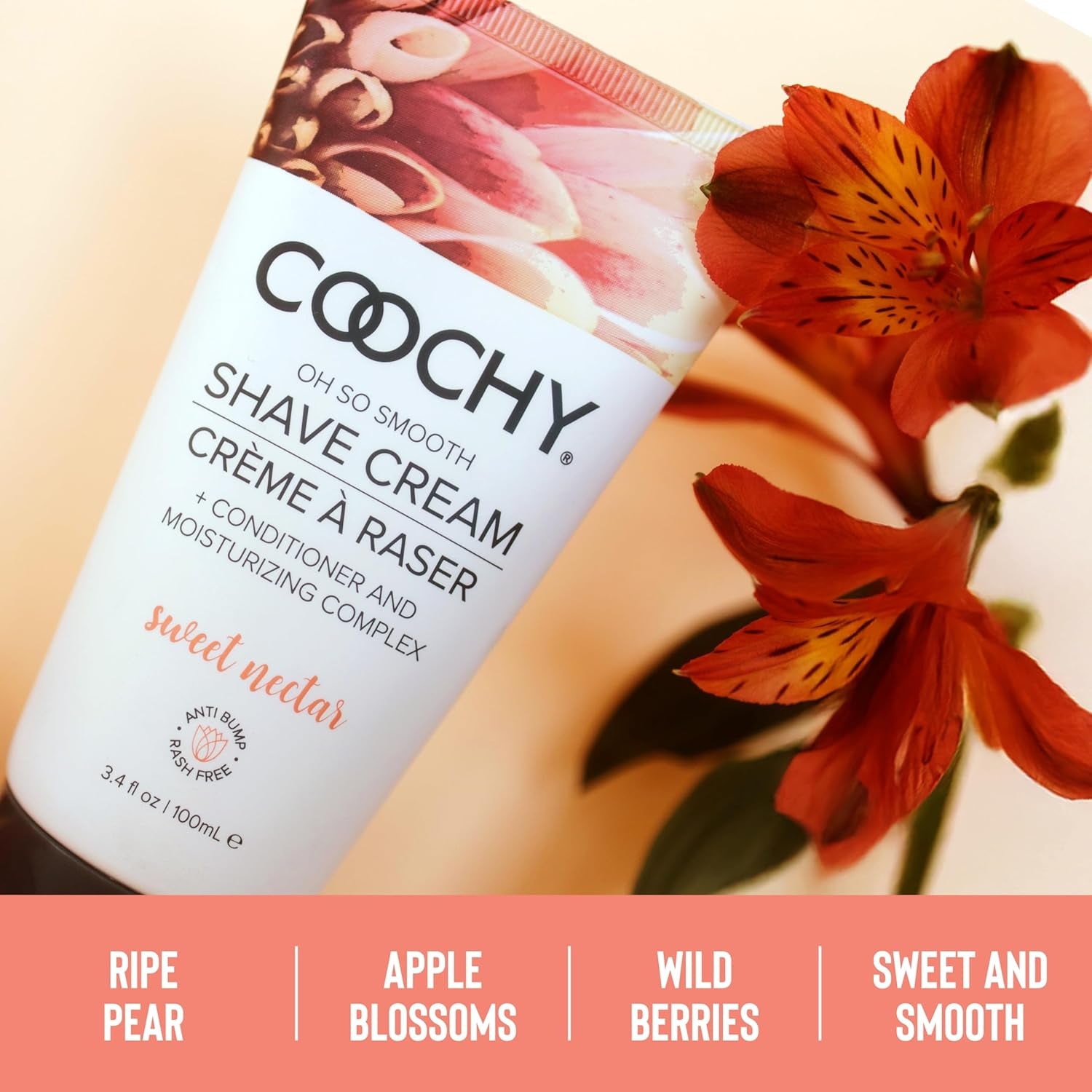 Shave Cream - Moisturizing Shave Lotion - Gentle Intimate Shaving Cream - for Bikini Area, Underarms, Legs & More - Rash-Free, Hydrating Formula - Sweet Nectar, 32 Oz