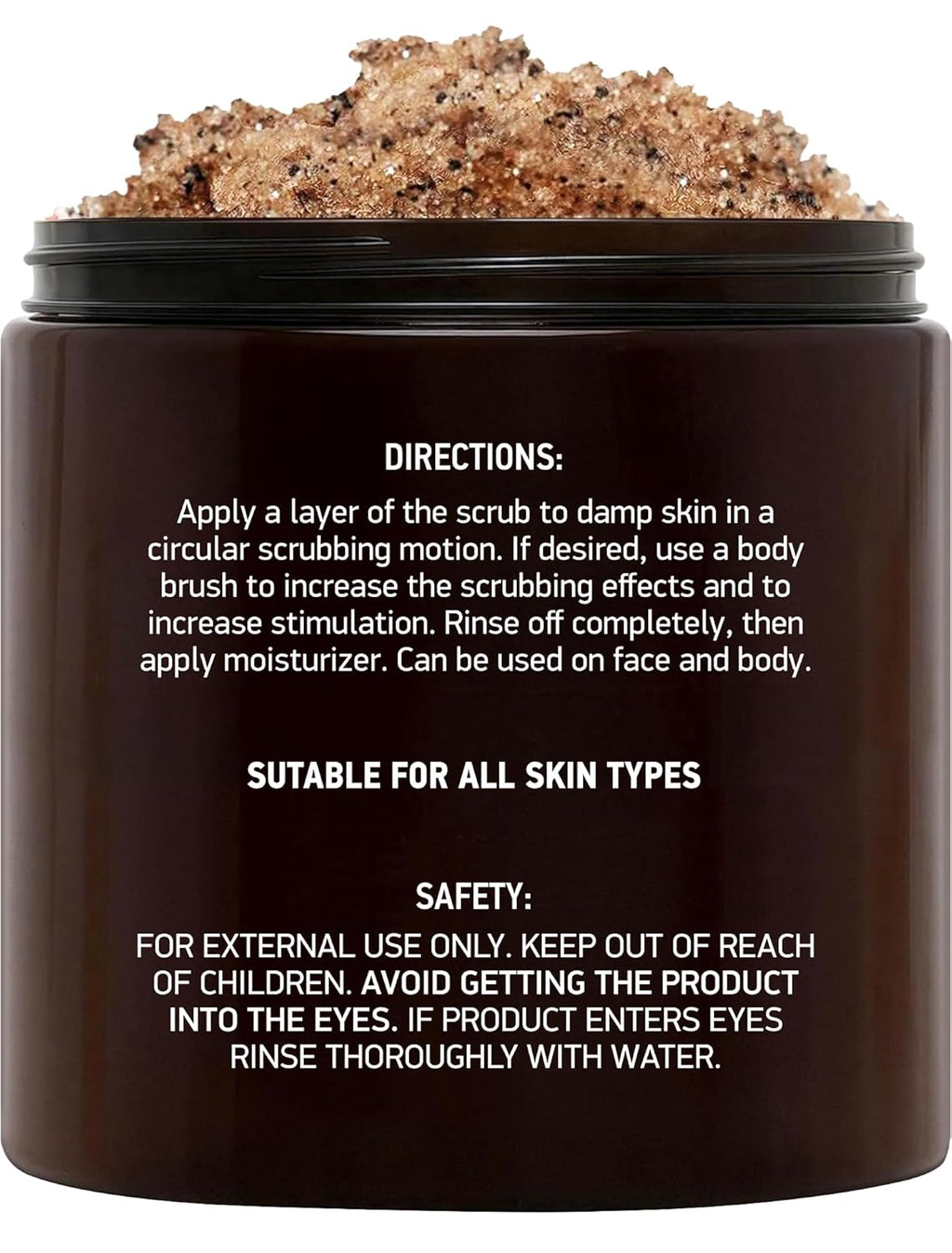 Arabica Coffee Body Scrub - Moisturizing and Exfoliating for Body, Face, Hand, Foot - Fights Stretch Marks, Fine Lines, Wrinkles - Great Gifts for Women & Men - 10 Oz