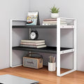 Desktop Organizer Shelf 2-Tier Multipurpose Wood Office Storage Rack Small