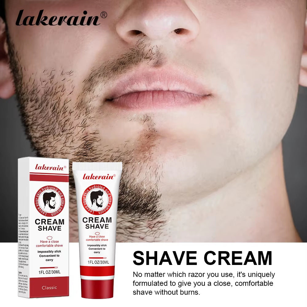 30G Moisturizing Mens Shaving Cream Soft Beard Reduce Friction Comfortable Shave Cream for Man Beard Shaving Foam