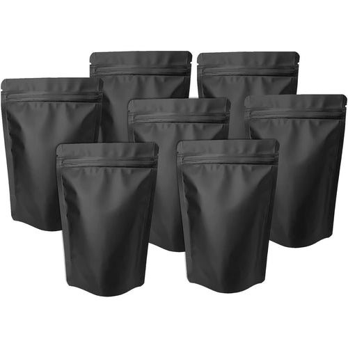 100Pcs Double Sided Zip Lock Package Bags Smell Proof Heat Sealable Aluminum Foil Plastic Zip Candy Jewelry Coffee Heat Sealing