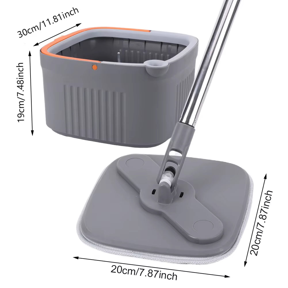 Lazy Floor Floating Mop Water Separation 360 Rotating Household Cleaning Mop Microfiber Sewage Separation Mop Free Hand Wash Mop