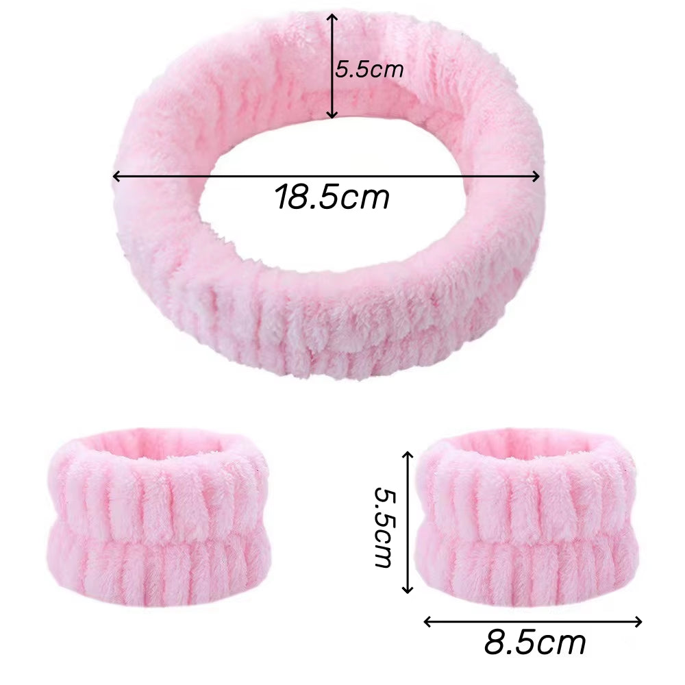 Face Wash Wristband Women'S Headband Wristbands Absorbent Waterproof Wristbands Makeup Face Wash Hair Bands