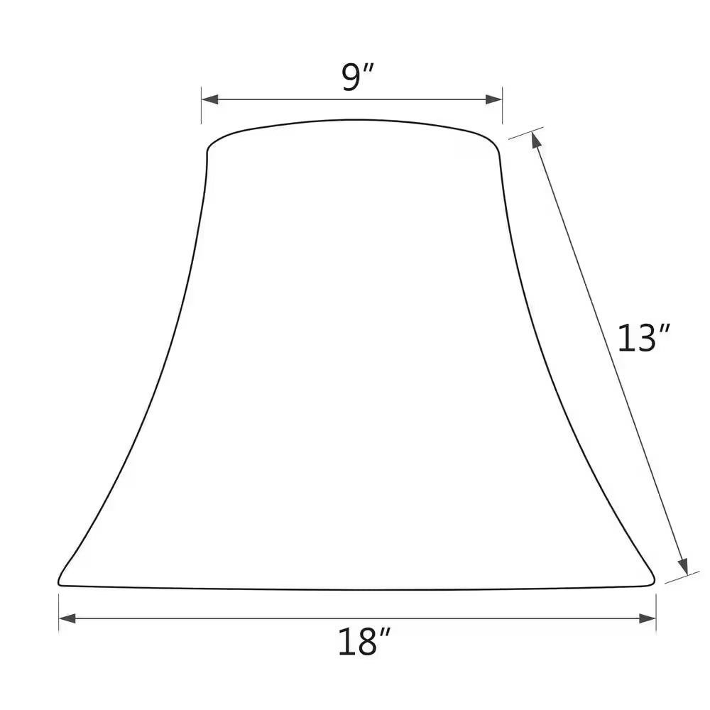 18 In. X 13 In. Linen White Bell Lamp Shade