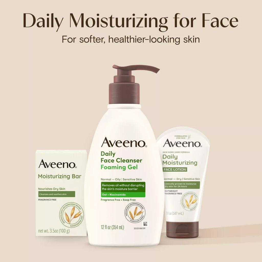 Aveeno Daily Moisturizing Prebiotic Oat Face Cream for Dry Skin - Fragrance Free - 5Fl Oz