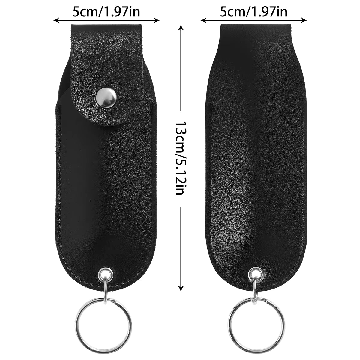 Pepper Spray Pouch PU Leather Mini Portable Pepper Spray Holder Self Defense Spray Holder Keychain Climbing Ladies Security