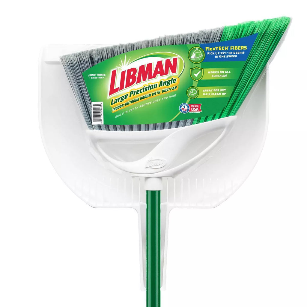 Libman Large Precision Angle Broom with Dustpan