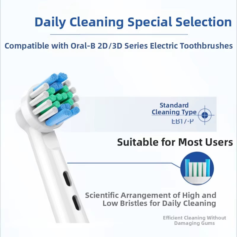 4 Pcs Electric Toothbrush Replacement Heads for Oral B Toothbrush Nozzles Soft Bristles Tooth Brush Head Oral Clean Care EB-17P