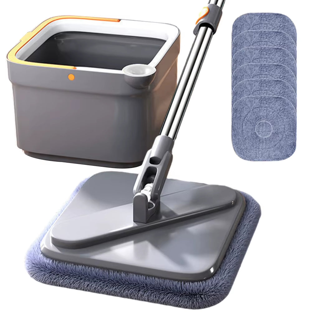 Lazy Floor Floating Mop Water Separation 360 Rotating Household Cleaning Mop Microfiber Sewage Separation Mop Free Hand Wash Mop