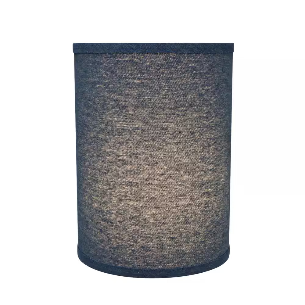 8 In. X 11 In. Washing Blue Hardback Drum/Cylinder Lamp Shade