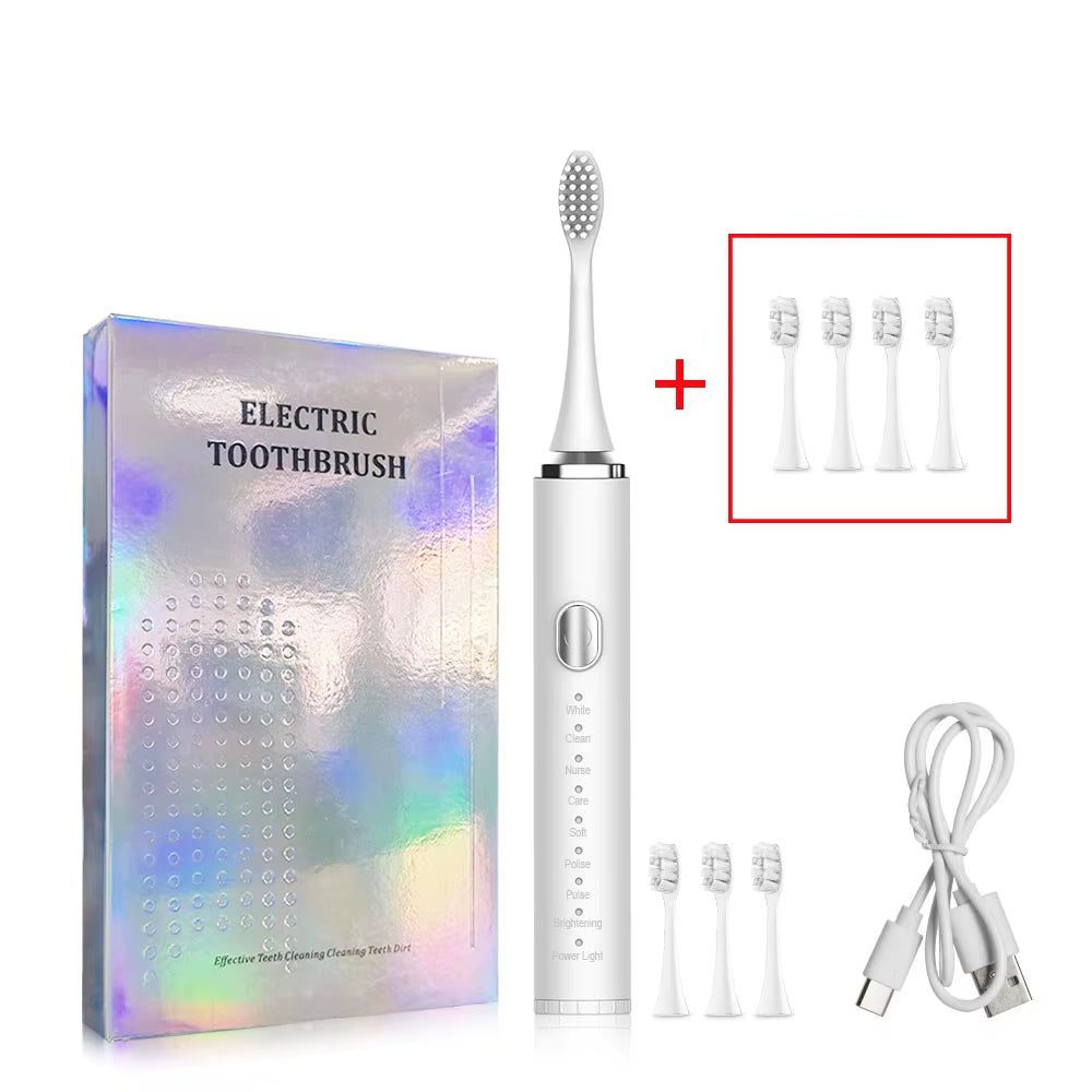 Electric Toothbrush Sonic Electric Toothbrush for Teeth Brushes Vibration Dental Tooth Cleaner USB Rechargeable Tooth Brush Case