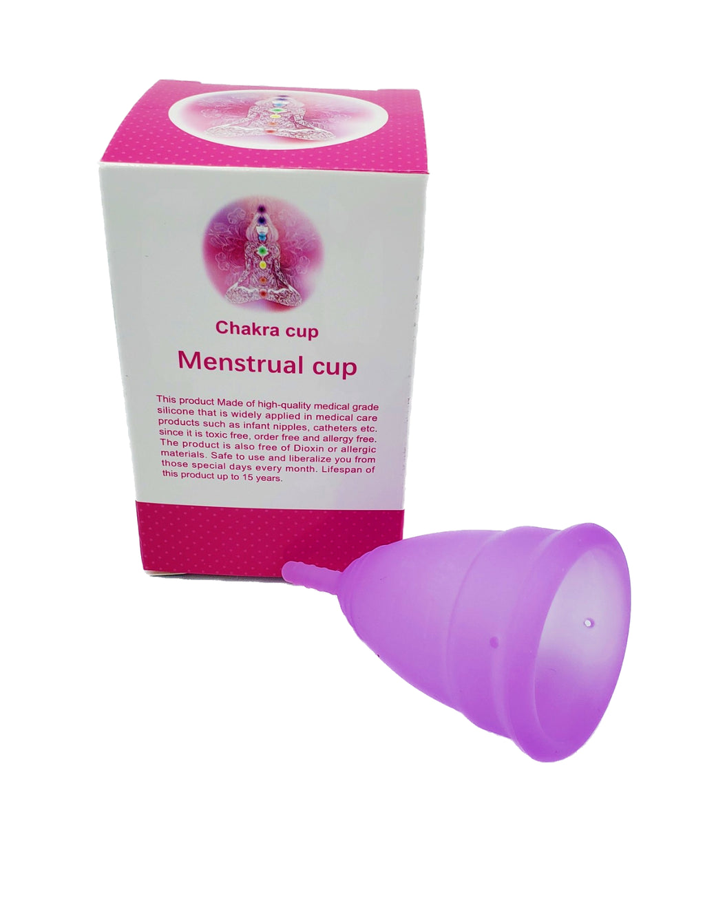 Menstrual Cup Reusable Period Cup-Purple- Size (L)Silicone Soft US