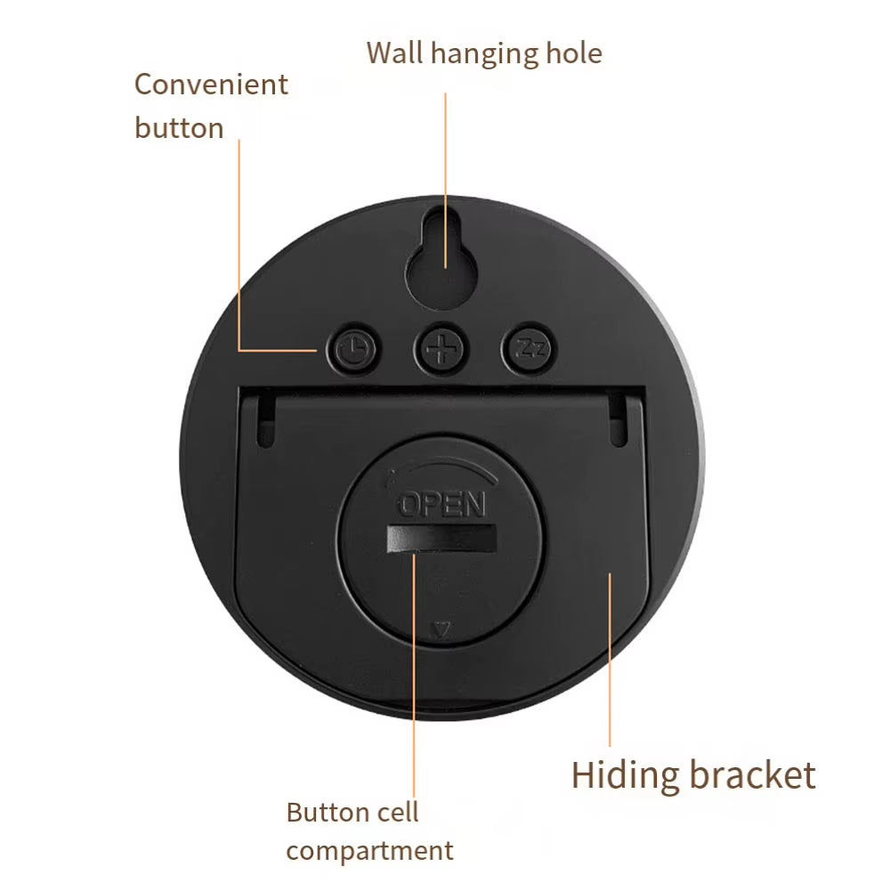 Multi-Function Clock Indoor Temperature Humidity Clock Date Display Electronic Alarm Clock Home Wall Mounted Clock