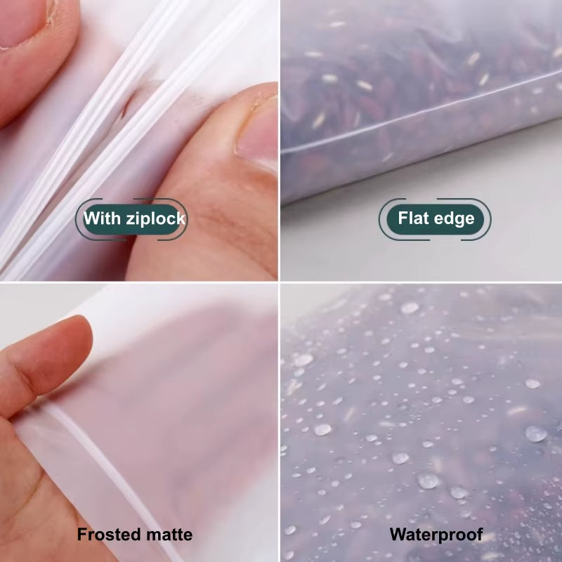 Wholesale Biodegradable Frosted Food Packaging Zipper Bag Sealing for Tea Dried Fruit Beans Nuts Storage Reusable Pouch