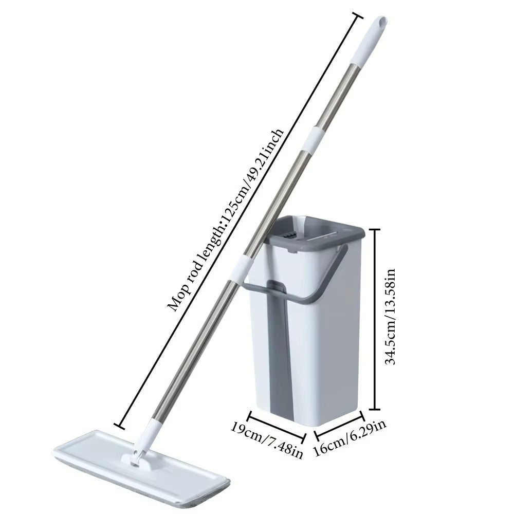 2/4Pcs Magic 360° Spin Mop with Bucket – Wet/Dry Flat Mop Cleaning Set for Kitchen, Bathroom & Home Floors