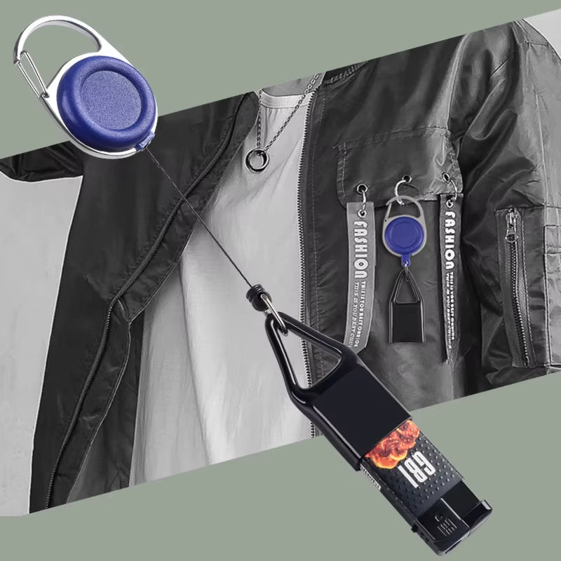 Silicone Lighter Retractable Keychain Protective Sleeve Holder Leash Safe Stash Clip Cover Smoking Accessories