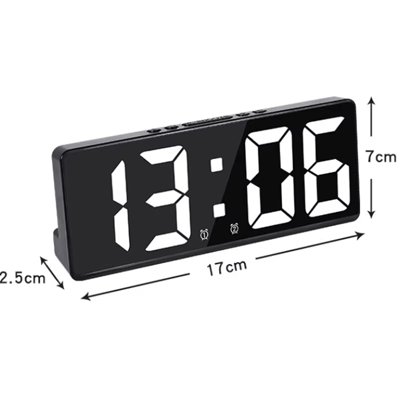Simple LED Clock Colourful Luminous Temperature Calendar Alarm Clock Creative Clock Bedroom Bedside Clock Home Decorations