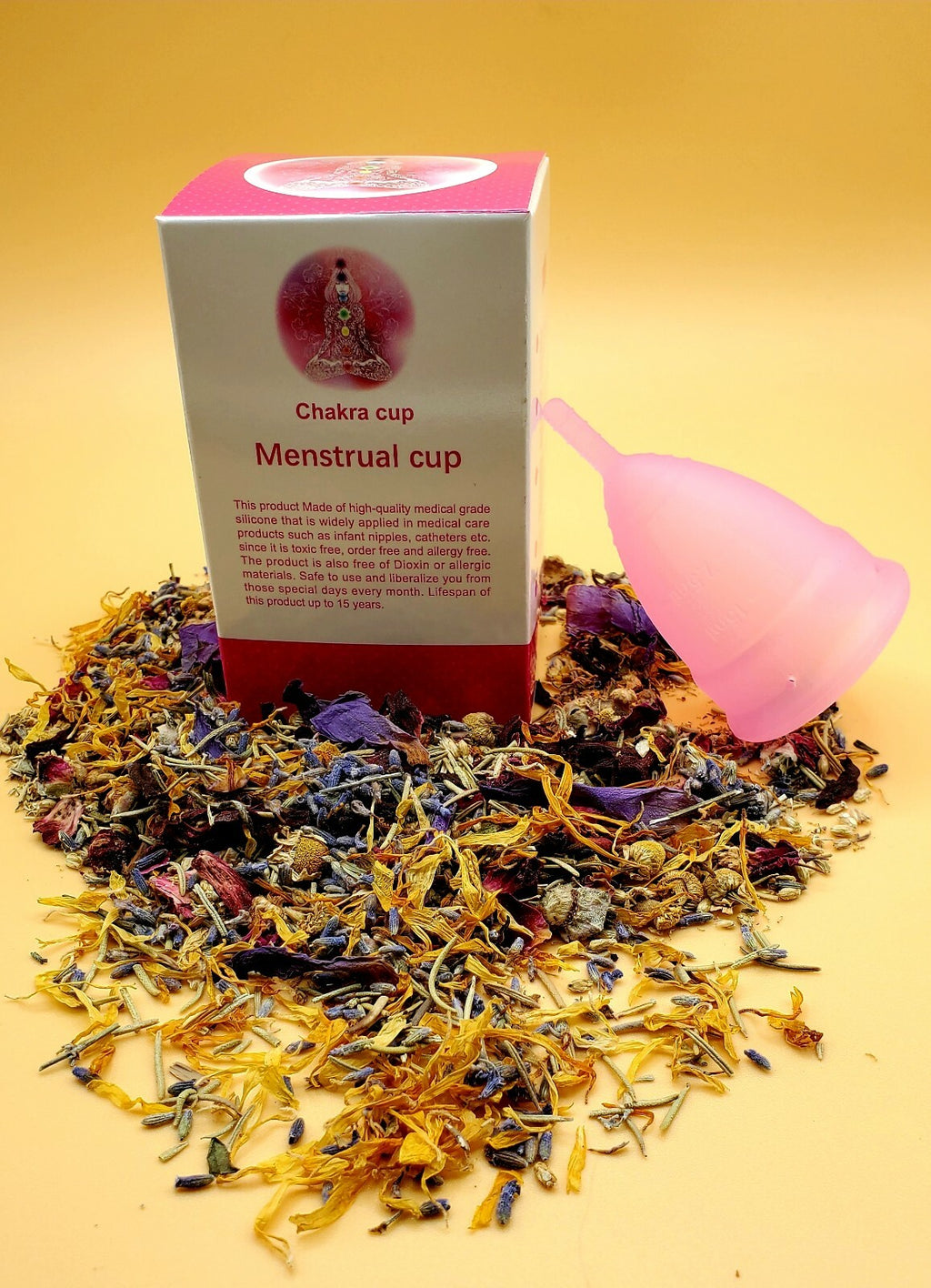 Menstrual Cup Reusable Period Cup-Pink- Size (L) Silicone Soft US Seller