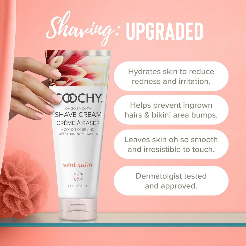 Shave Cream - Moisturizing Shave Lotion - Gentle Intimate Shaving Cream - for Bikini Area, Underarms, Legs & More - Rash-Free, Hydrating Formula - Sweet Nectar, 32 Oz