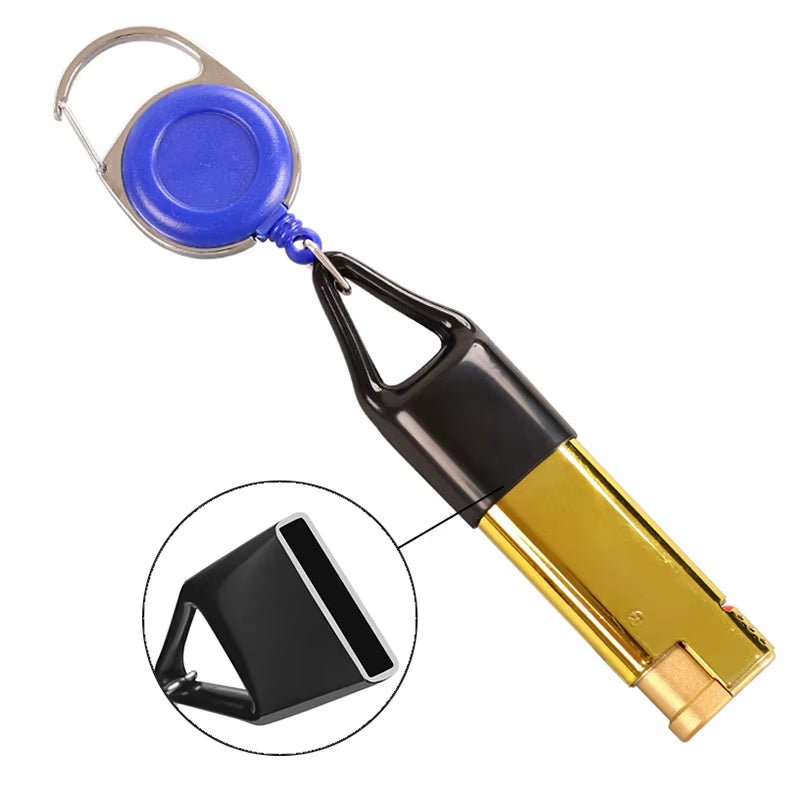 Silicone Lighter Retractable Keychain Protective Sleeve Holder Leash Safe Stash Clip Cover Smoking Accessories