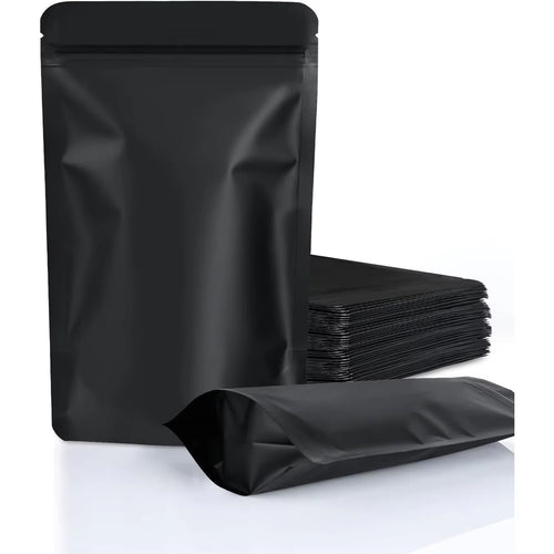 100Pcs Double Sided Zip Lock Package Bags Smell Proof Heat Sealable Aluminum Foil Plastic Zip Candy Jewelry Coffee Heat Sealing