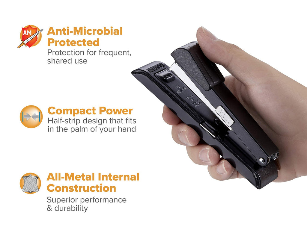 Bostitch B8 Powercrown Travel & Desktop Stapler, Black (B8RC)