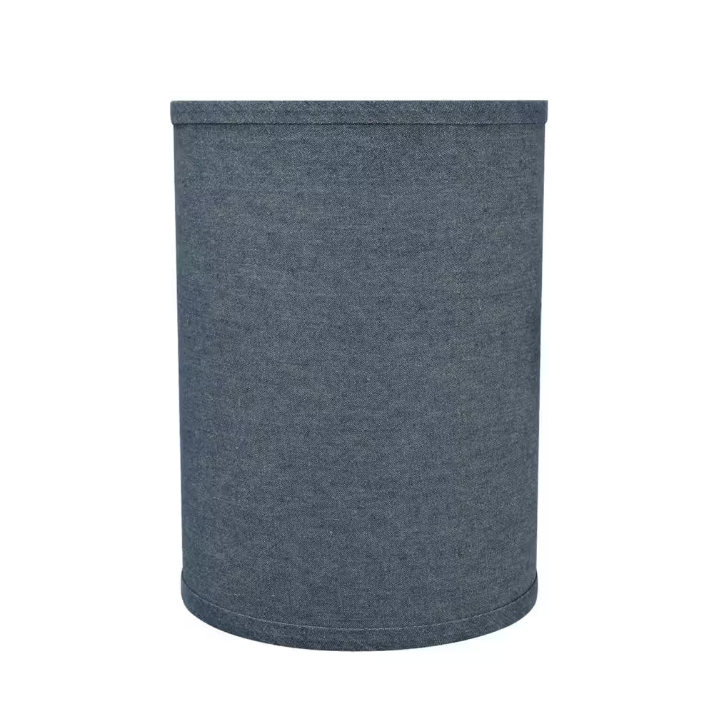 8 In. X 11 In. Washing Blue Hardback Drum/Cylinder Lamp Shade