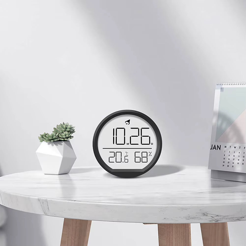 Multi-Function Clock Indoor Temperature Humidity Clock Date Display Electronic Alarm Clock Home Wall Mounted Clock