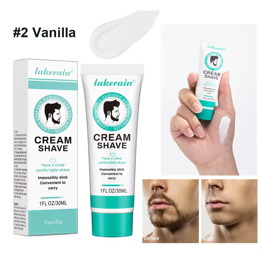 30G Moisturizing Mens Shaving Cream Soft Beard Reduce Friction Comfortable Shave Cream for Man Beard Shaving Foam