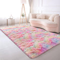 Rainbow Rugs 5X8 Ft Fluffy Plush Area Rugs for Girls Bedroom, Shaggy Rugs For...