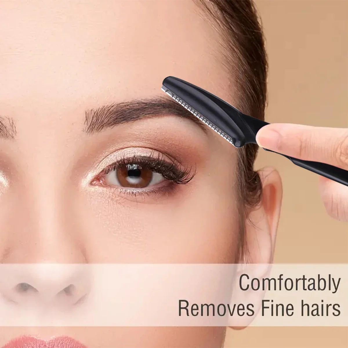 30Pcs/Bottle Eyebrow Razors with Container Facial Eye Brow Trimmer in Case Hair Removal Shaver Safe Blades Trimming Tools
