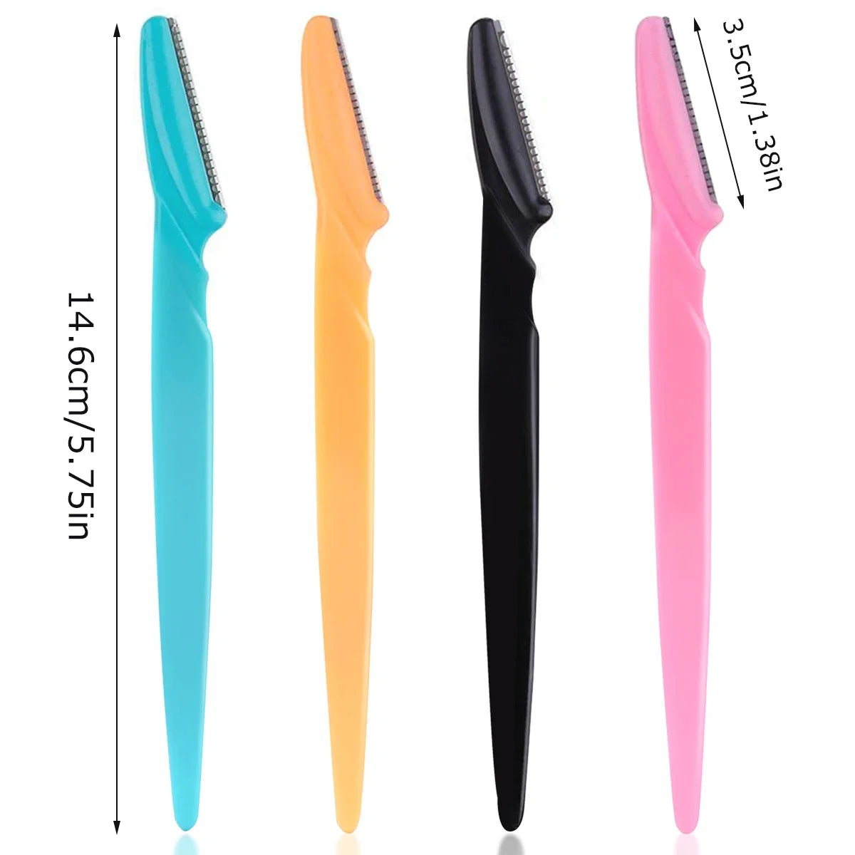 30Pcs/Bottle Eyebrow Razors with Container Facial Eye Brow Trimmer in Case Hair Removal Shaver Safe Blades Trimming Tools