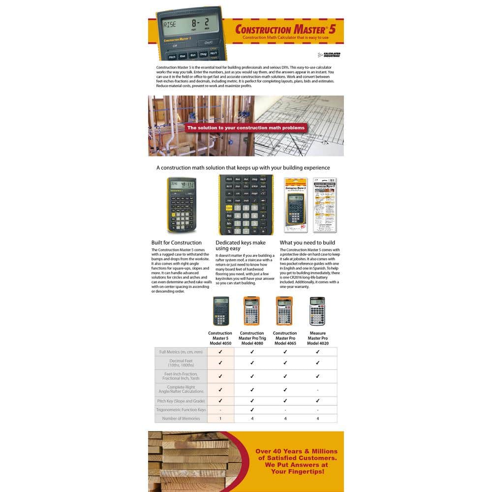 Construction Master 5 Calculator