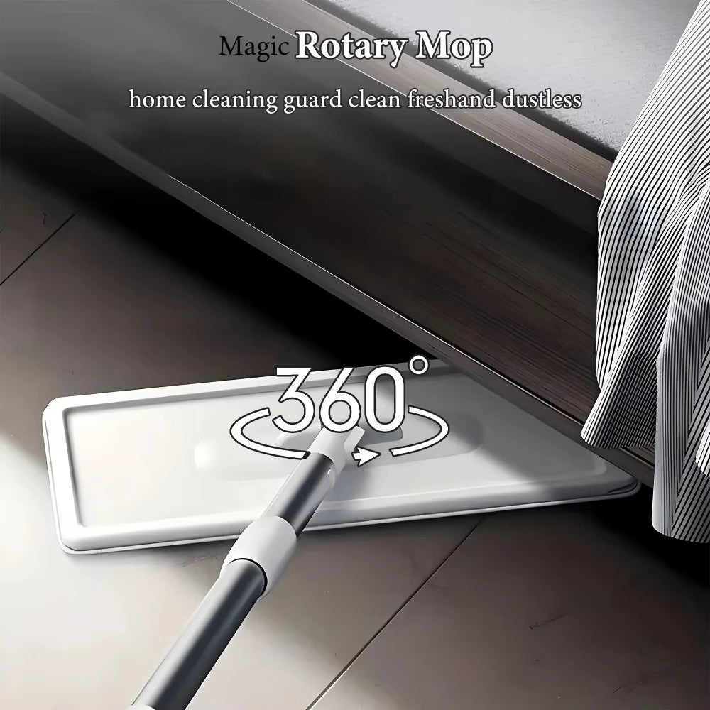 2/4Pcs Magic 360° Spin Mop with Bucket – Wet/Dry Flat Mop Cleaning Set for Kitchen, Bathroom & Home Floors