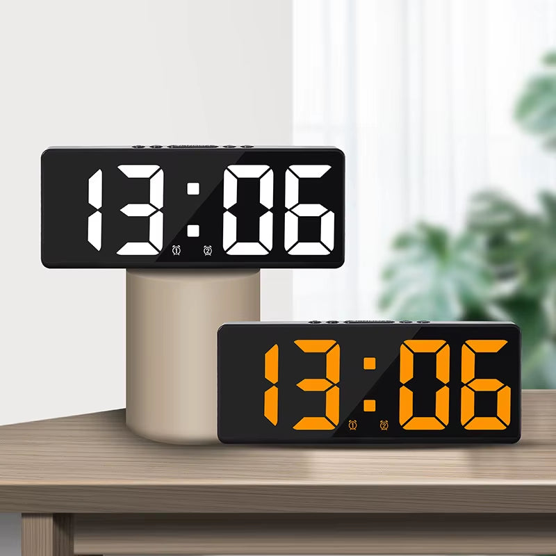 Simple LED Clock Colourful Luminous Temperature Calendar Alarm Clock Creative Clock Bedroom Bedside Clock Home Decorations