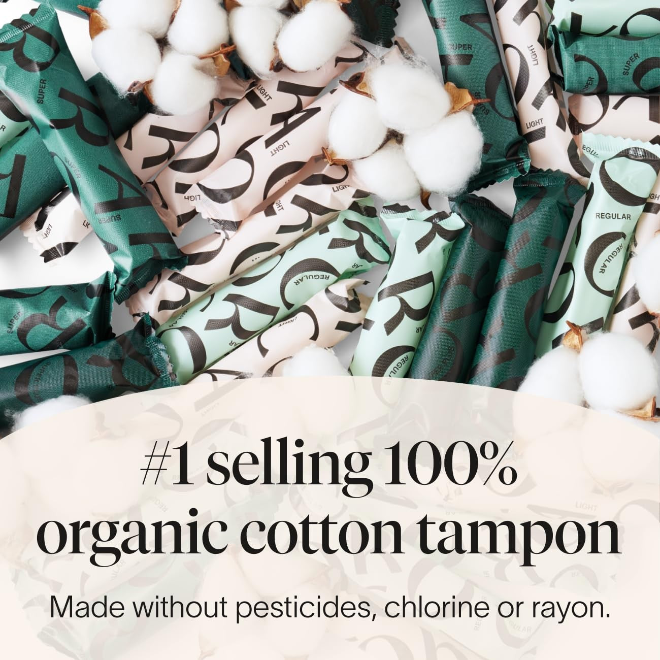 Cora Organic Cotton Tampons (36 Super plus Tampons)