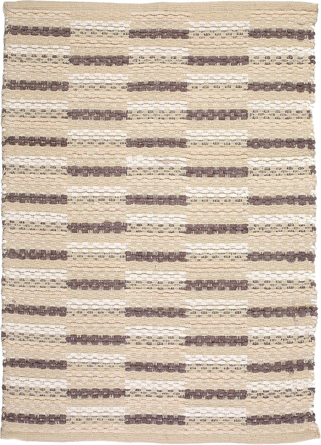 Woven Chain Stitch Rug 24X36 Inch - Charcoal Outdoor, Area Kitchen, Farmhouse Style, Bedroom & Living Room, Entryway, Boho, Absorbent Mat, Cotton Rug