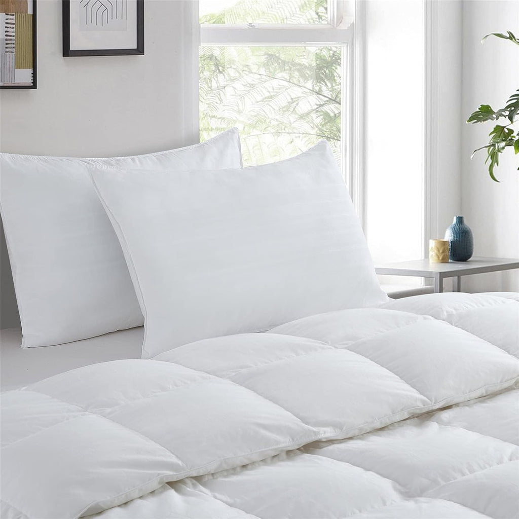 down Alternative Pillows Bed Pillows for Sleeping Hotel Pillows Fiber Filled Bed Pillows Set of 2 Queen Size